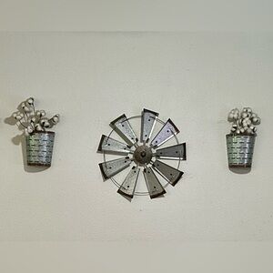 Hobby Lobby Silver and Gray Farmhouse Windmill Wall Art